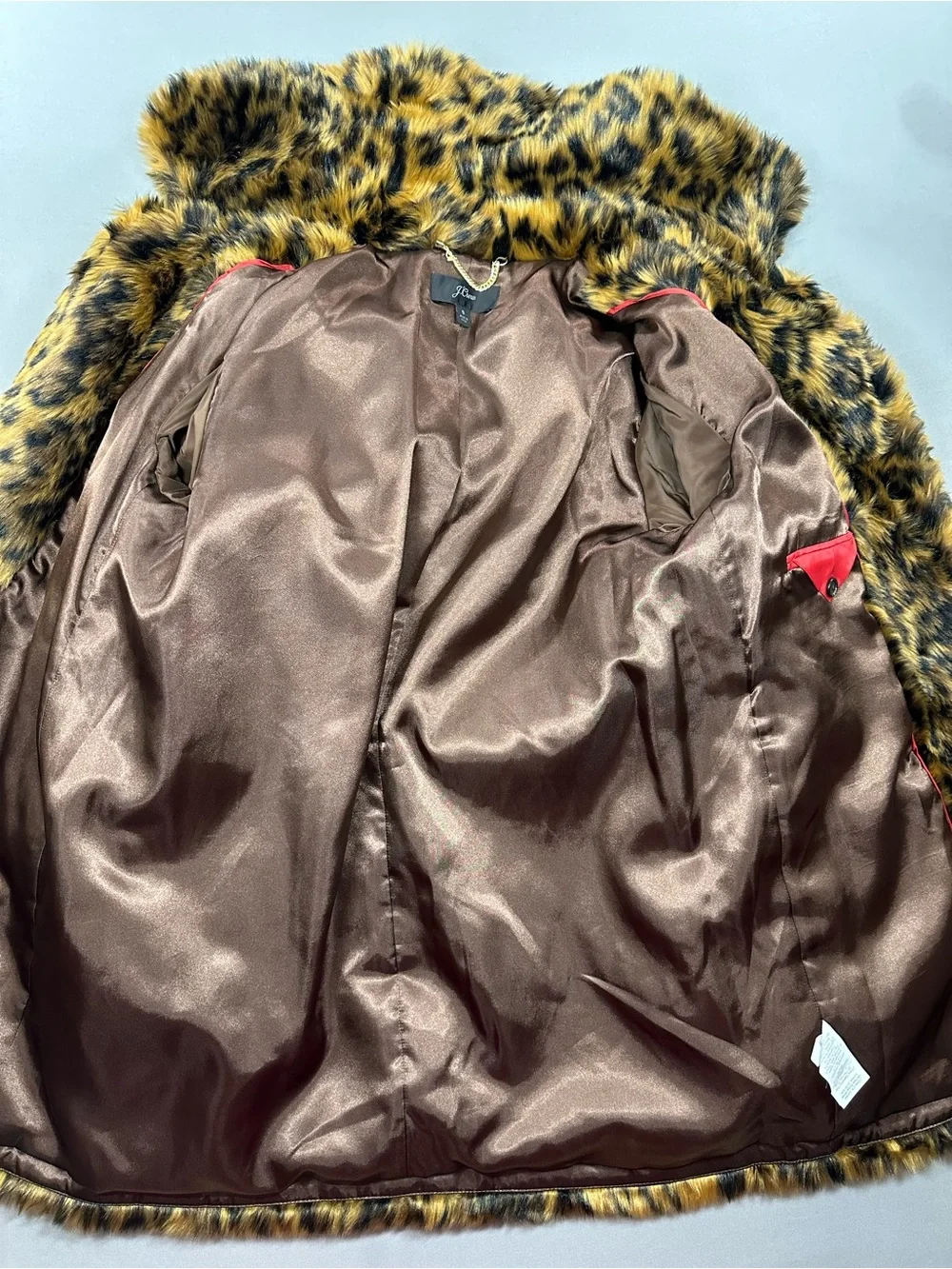 J Crew Faux-Fur Leopard Print Coat - Womens Small